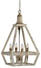 Forty West Warner Cream/Ivory 4-Light Pendant-0