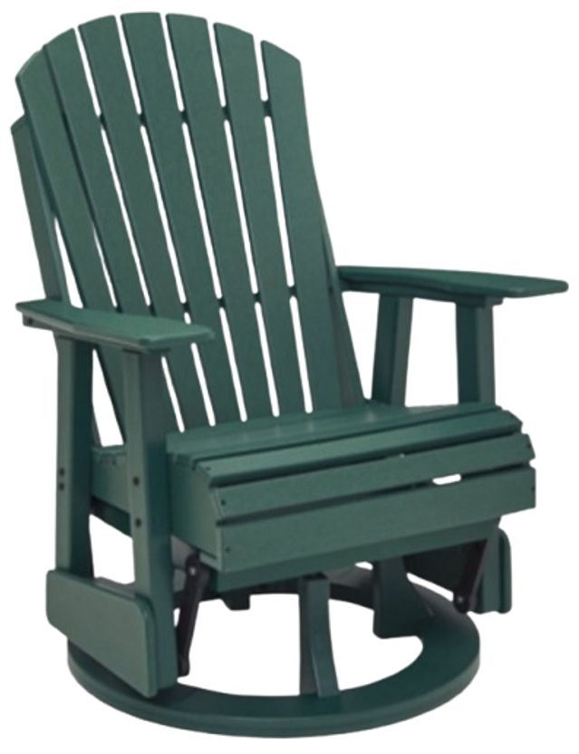Signature Design by Ashley® Hyland Wave Green Stainless Steel Outdoor Swivel Glider Chair-0