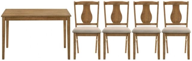 ACME Furniture Kayee 5-Piece Weathered Oak Dining Room Set-0