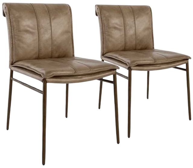 Classic Home Mayer 2-Piece Adobe Tan Dining Chair Set -0