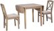 Linon Torino Gray Wash 3-Piece Drop Leaf Dining Table Set-0
