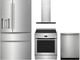 Electrolux 4 Piece Stainless Steel Induction Kitchen Appliance Package-0