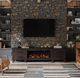 Legends Home Real Cozy Sonoma Whiskey 95" Fireplace Console-1
