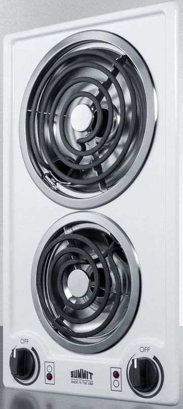 Summit® 12" White Electric Cooktop-1