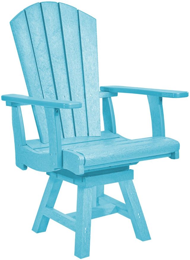 C.R. Plastic Generation Line Turquoise Addy Swivel Dining Arm Chair-0