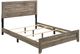 Bernards Louis Taupe Queen Panel Bed-1