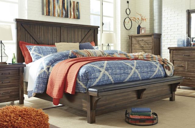 Signature Design by Ashley® Lakeleigh Dark Brown Queen Panel Bed-3