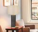 Cal® Lighting & Accessories Graham Black Leathrette Table Lamp-2