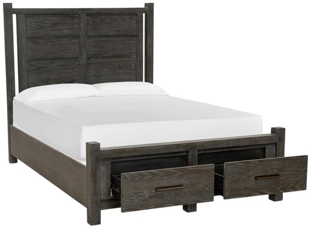 Magnussen Home® Plum Creek Ravenwood Black Queen Panel Storage Bed-3