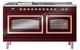 Ilve® Nostalgie II Noblesse 60'' Burgundy Pro Style Dual Fuel Range with Copper Trim-1