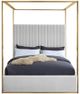 Meridian Furniture Jones White King Upholstered Canopy Bed-1