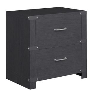 Bernards Fairborne Black Nightstand