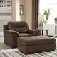Signature Design by Ashley® Maderla 2-Piece Walnut Chair and Ottoman Set-3