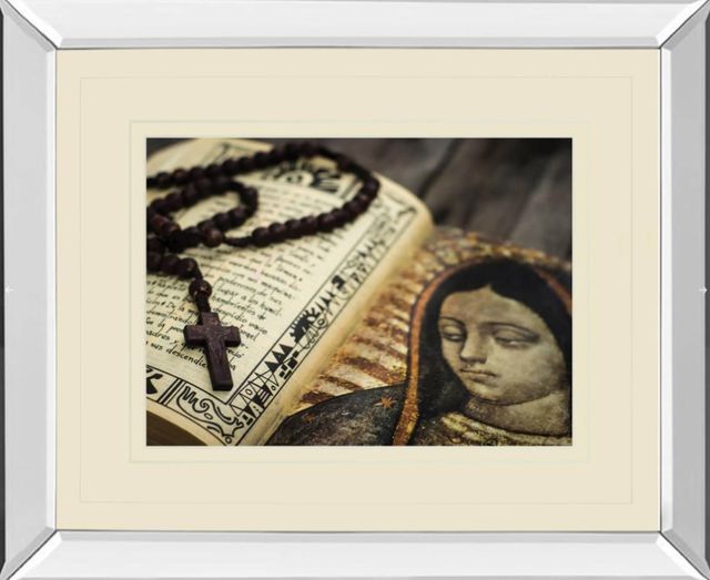 Classy Art Rosary in Bible by Kbuntu Mirror Framed Wall Art-0
