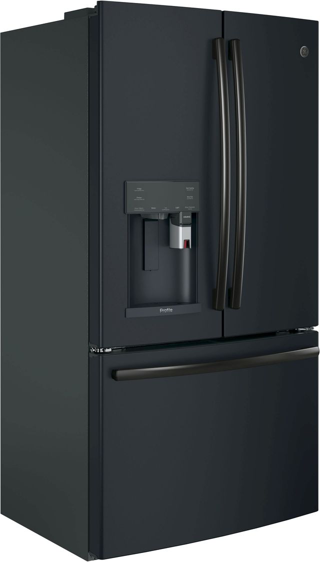GE Profile™ 22.23 Cu. Ft. Black Slate Counter Depth French Door Refrigerator-1