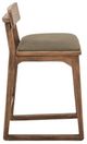 International Furniture Direct Balam Gray/Stained Brown Upholstered Barstool-2