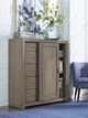 aspenhome® Modern Loft Greystone Sliding Door Chest-1