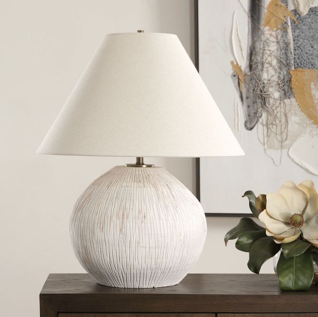 Uttermost® Meryl Aged White Table Lamp-2