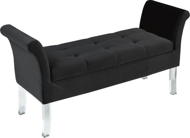 Brassex Inc. Triumph Black Accent Bench-0