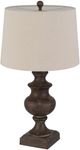 Cal® Lighting & Accessories Urn Style 2-Piece Rustic Oak Table Lamp Set-2