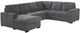 Global Furniture USA U2660-1 5-Piece Corduroy Sectional with Pull Out Sofa Bed-0