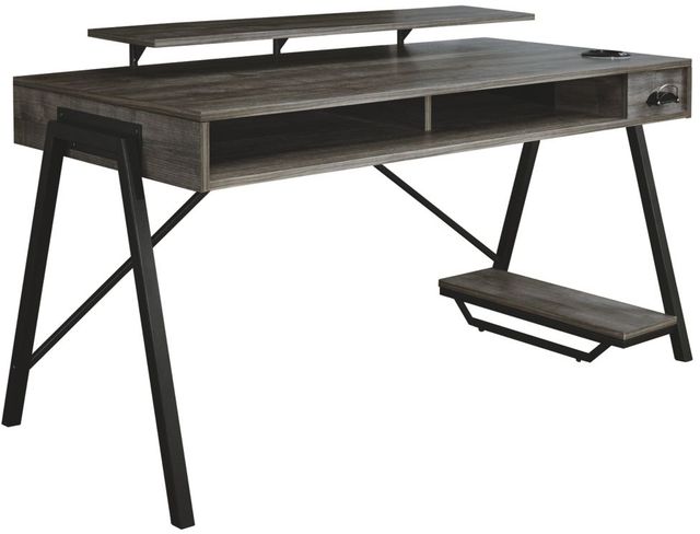 Signature Design by Ashley® Barolli 2-Piece Gunmetal Office Desk Set-1