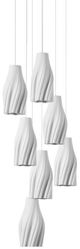 Currey & Company Posh Silver/White 7-Light Multi-Drop Pendant-1