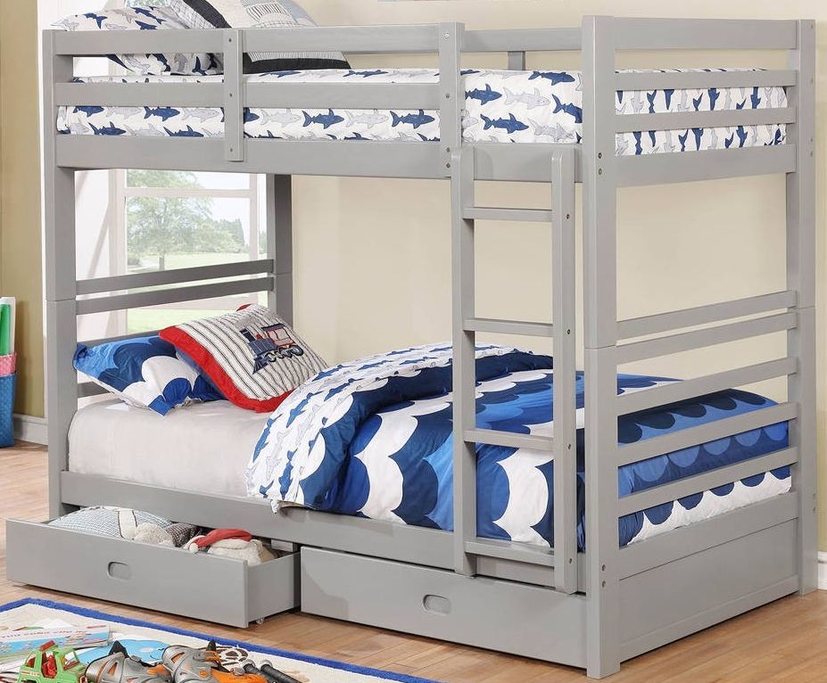 Furniture of America® California IV Gray Twin/Twin Bunk Bed