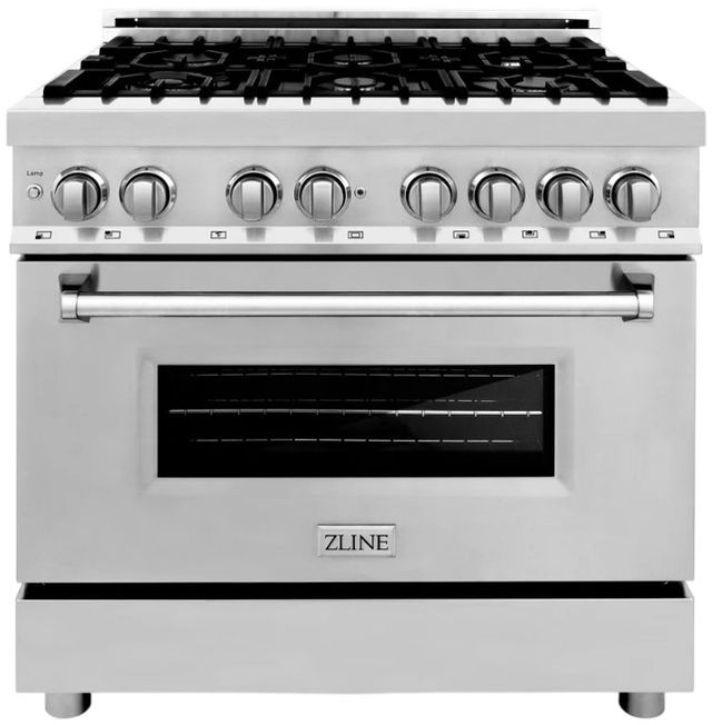 ZLINE 36" Stainless Steel Pro Style Dual Fuel Range-0