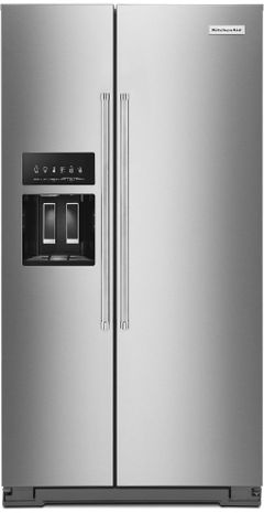 KitchenAid® 36 in. 24.8 Cu. Ft. Stainless Steel with PrintShield™ Finish Side-by-Side Refrigerator