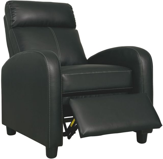 Signature Design by Ashley® Declo Black Low Leg Recliner-2