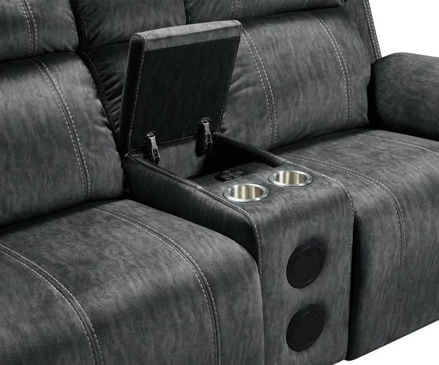 New Classic® Home Furnishings Tango Shadow Manual Reclining Loveseat with Speaker-2