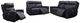 Mazin Furniture Chadwick Black Power Double Reclining Sofa with Power Headrests-1