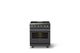 Viking® 5 Series 30" Cast Black Pro Style Dual Fuel (LP) Range with Brushed Brass Trim-3