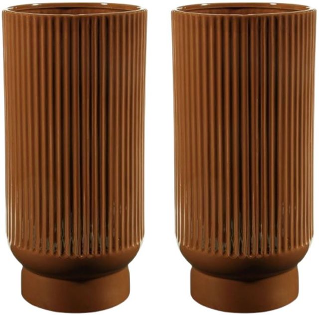 Signature Design by Ashley® Avalyah 2-Piece Burnt Umber Vase Set-0