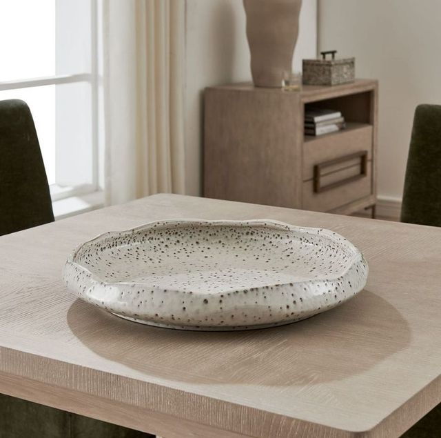 Uttermost® Stardust Ripple Creamy White Indoor-Outdoor Bowl-2