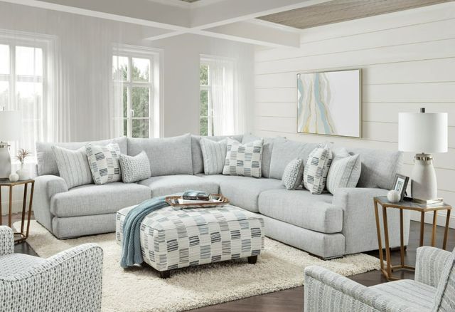 Fusion Furniture Entice Paver 3-Piece Light Gray Sectional-1