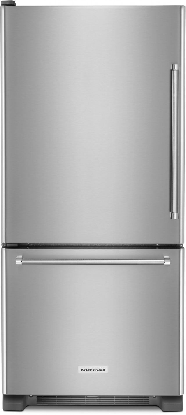 KitchenAid® 30 in. 18.6 Cu. Ft. Stainless Steel Bottom Freezer Refrigerator