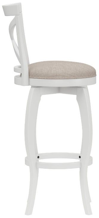 HH2 Home Ellendale White Swivel Bar Stool-2