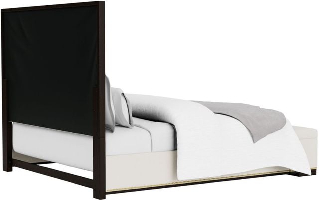 Riverside Furniture Lydia Dark Cabernet/White King Upholstered Panel Storage Bed-3
