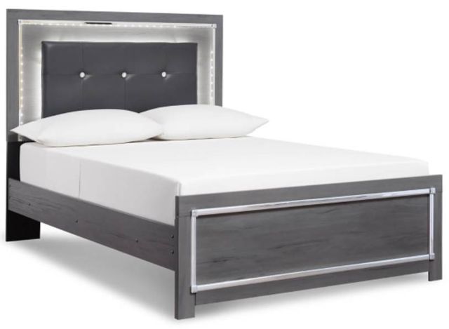 Signature Design by Ashley® Lodanna 2-Piece Gray King Panel Bed Set-1