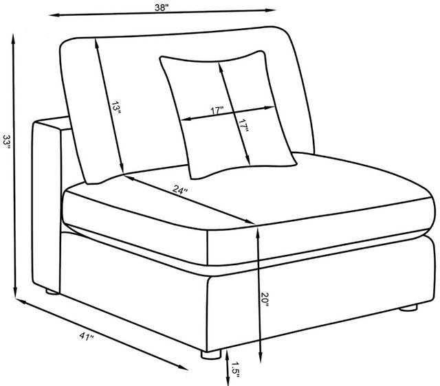Coaster® Serene 6-Piece Beige Modular Sectional-2