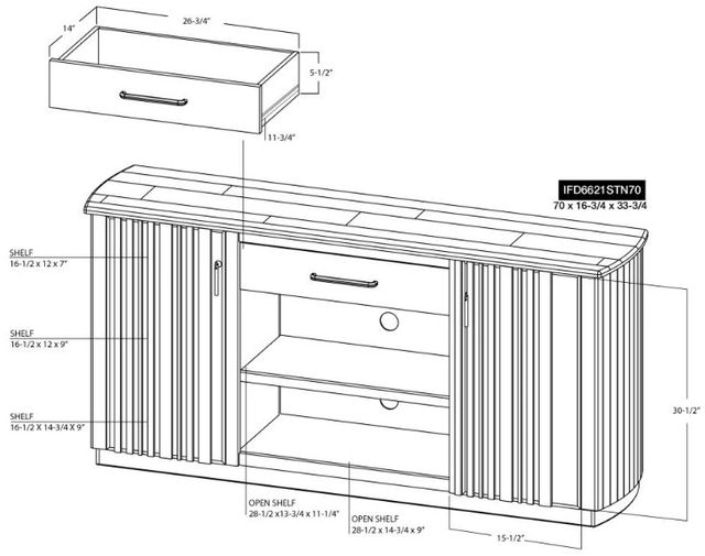 International Furniture Direct Mezquite Brown TV Stand-2
