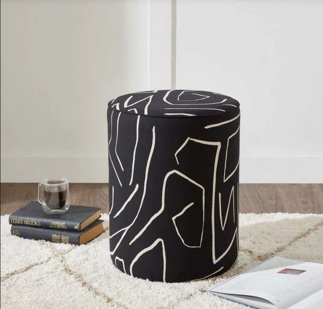 Renwil® Artak Black/White Accent Stool-4