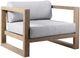 Armen Living Paradise Light Gray/Light Eucalyptus Fabric/Wood Outdoor Lounge Chair-0
