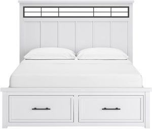 Benchcraft® Ashbryn White California King Storage Panel Bed