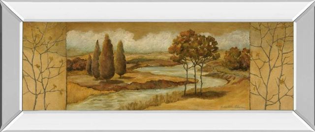 Classy Art River Scene I Mirror Framed Wall Art-0