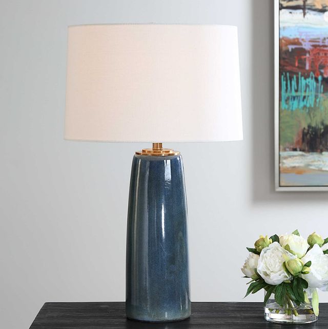 Uttermost® Submerged Deep Blue Table Lamp-1