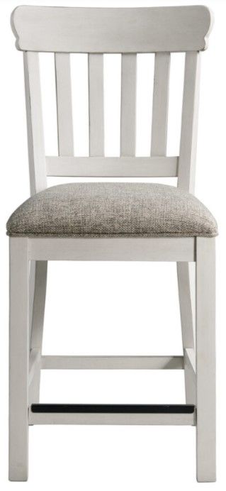 Intercon Drake French Oak/Rustic Gray Slat Counter Stool-1