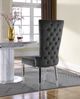 Meridian Furniture Serafina Gray Velvet Dining Chair-4